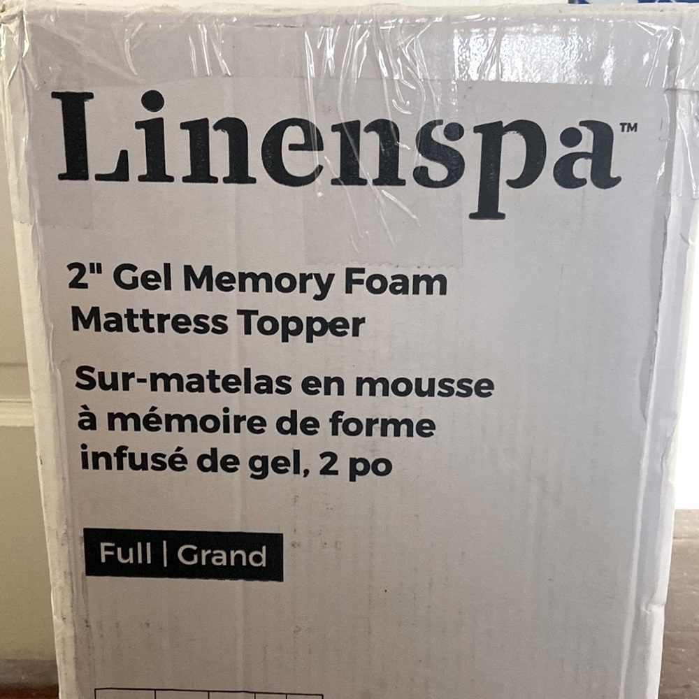 Linenspa 2in Gel Memory Foam Mattress Topper- Full